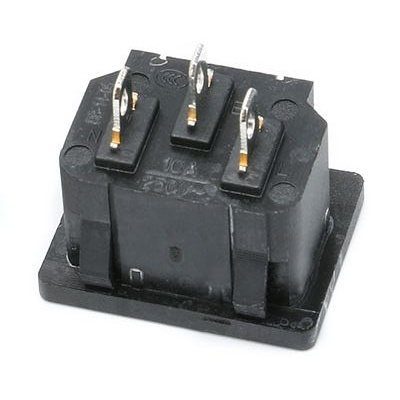 Power connector C14 male plug inbouw push-in 02
